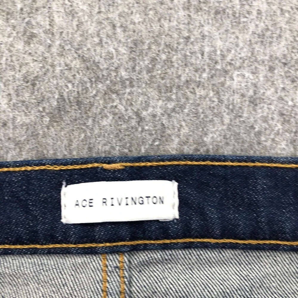 Ace Rivington Jeans Mens 33x30 Blue Dark Wash Slim Taper Denim Pants Casual
